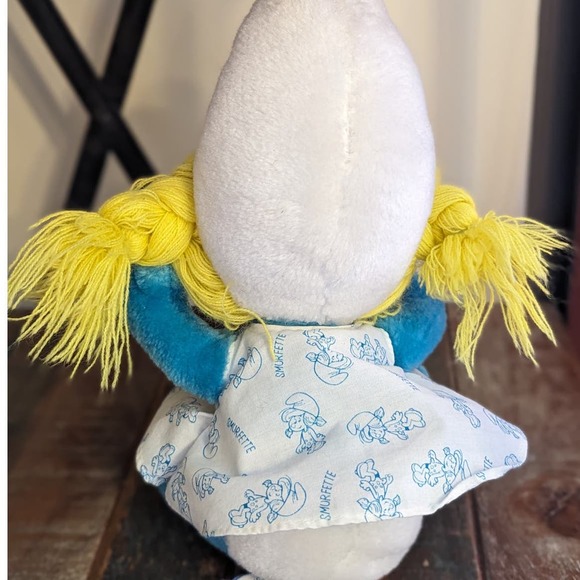 Vintage 1981 Smurfette Smurf Peyo Wallace Berrie & Co. Stuffed Plush Toy 10" - Picture 4 of 10